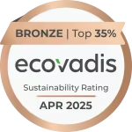 EcoVadis Bronze medal, sustainability rating, top 35 percent, April 2025